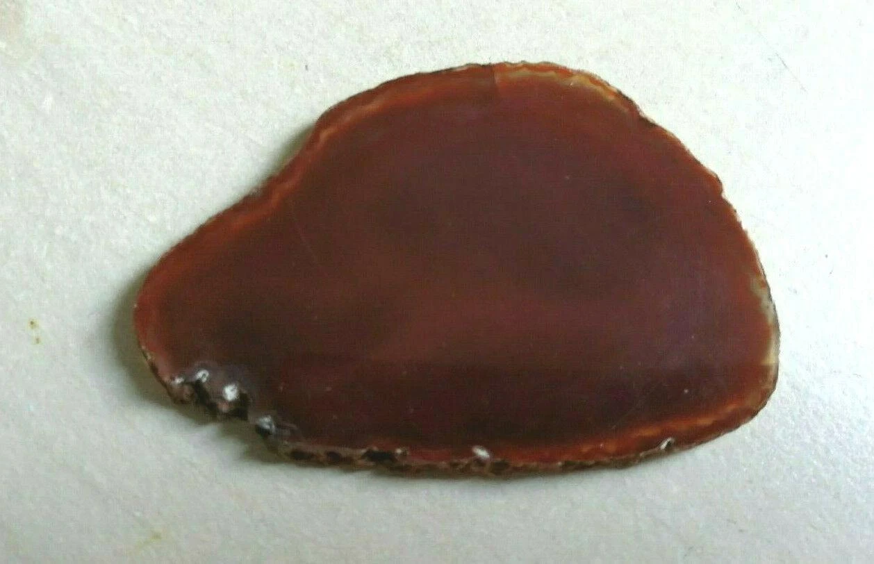 Tranche agate orange polie long 6,5 cm / 21,90 g Rio Grande do Sul - Brésil